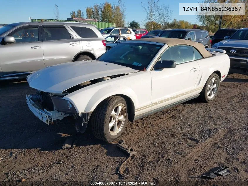 2005 Ford Mustang VIN: 1ZVHT84N855236367 Lot: 40637007