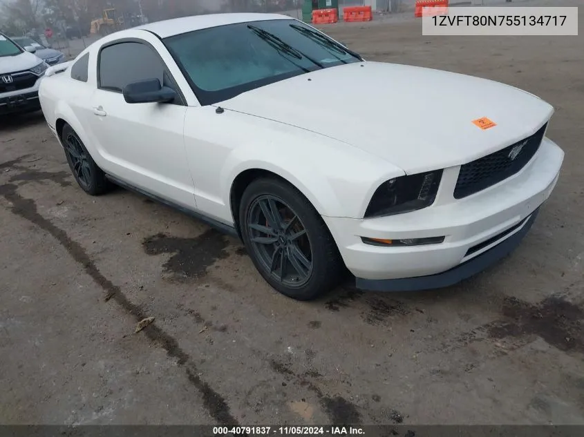 2005 Ford Mustang V6 Deluxe/V6 Premium VIN: 1ZVFT80N755134717 Lot: 40791837