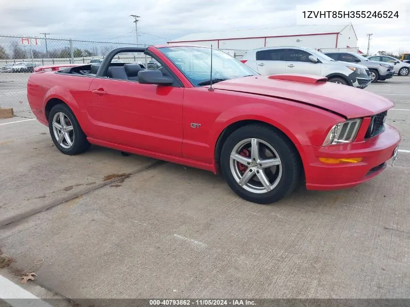 2005 Ford Mustang Gt VIN: 1ZVHT85H355246524 Lot: 40793862