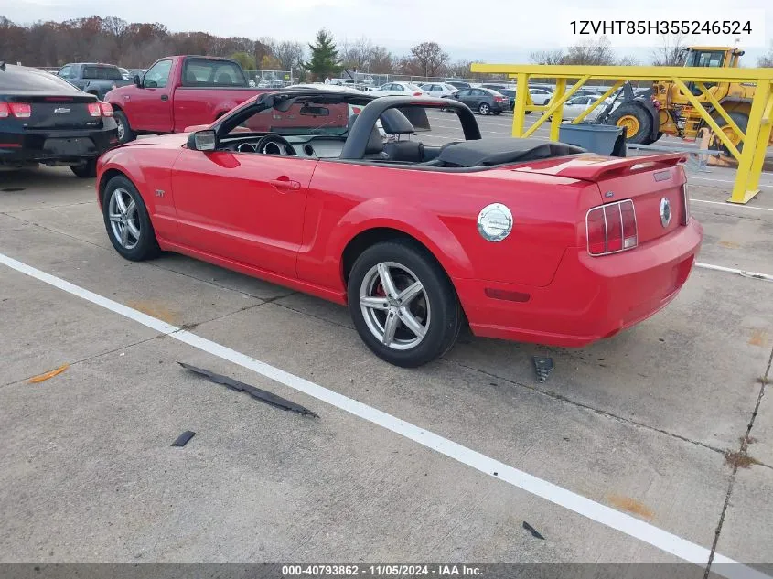 2005 Ford Mustang Gt VIN: 1ZVHT85H355246524 Lot: 40793862