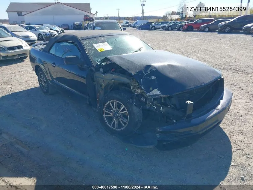 2005 Ford Mustang VIN: 1ZVHT84N155254399 Lot: 40817590