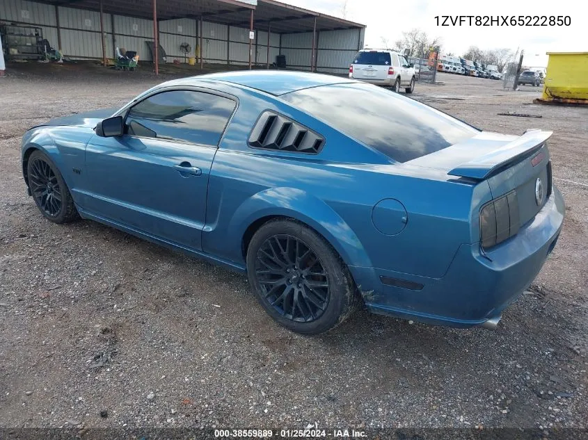 2006 Ford Mustang Gt VIN: 1ZVFT82HX65222850 Lot: 38559889