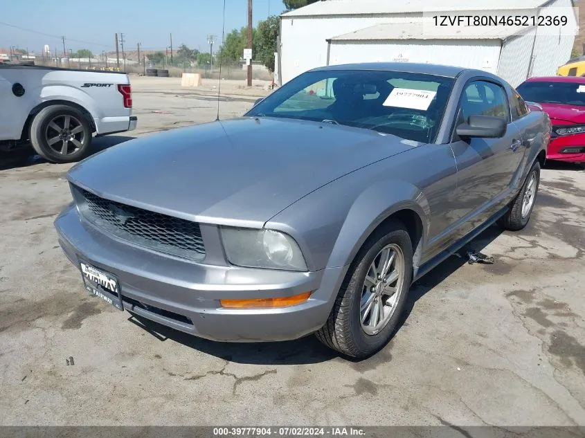 2006 Ford Mustang V6 VIN: 1ZVFT80N465212369 Lot: 39777904