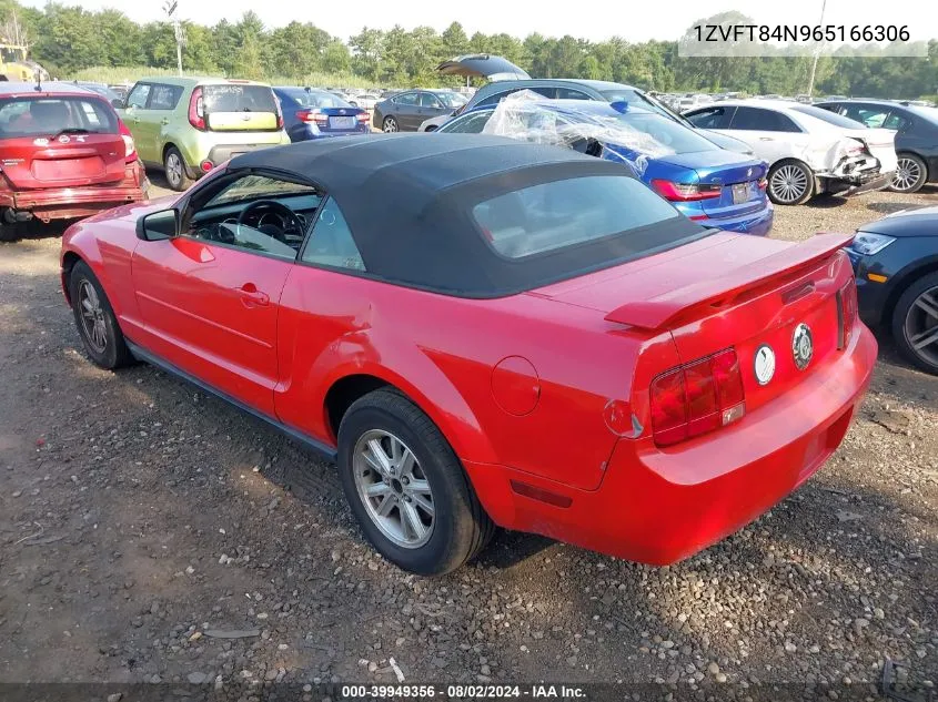 2006 Ford Mustang V6 VIN: 1ZVFT84N965166306 Lot: 40580690