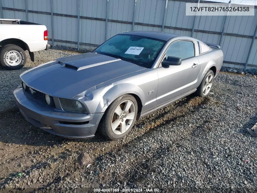 2006 Ford Mustang Gt VIN: 1ZVFT82H765264358 Lot: 40007369