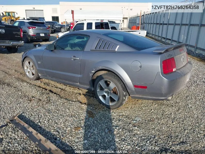 2006 Ford Mustang Gt VIN: 1ZVFT82H765264358 Lot: 40007369