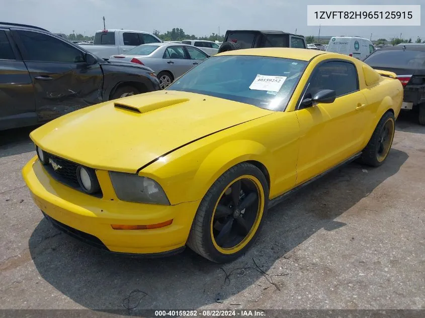 2006 Ford Mustang Gt VIN: 1ZVFT82H965125915 Lot: 40159252