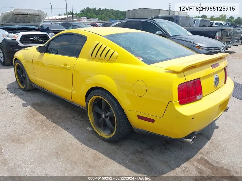 2006 Ford Mustang Gt VIN: 1ZVFT82H965125915 Lot: 40159252