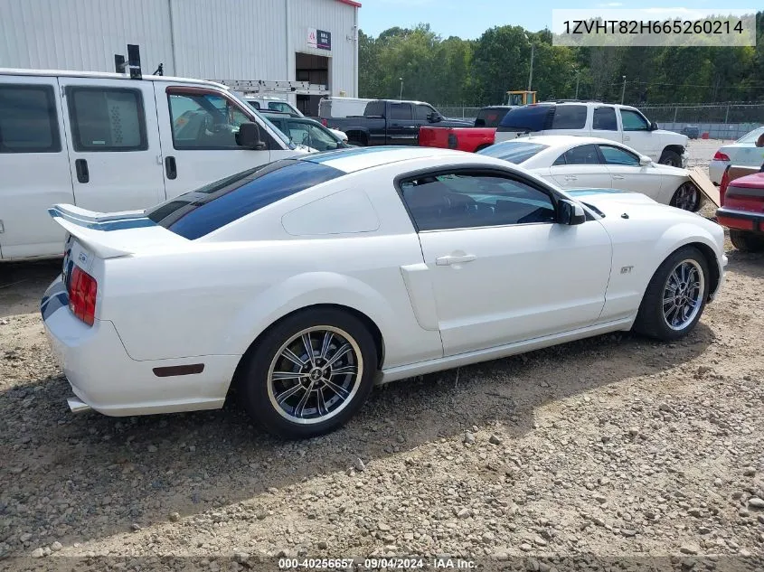 2006 Ford Mustang Gt VIN: 1ZVHT82H665260214 Lot: 40256657