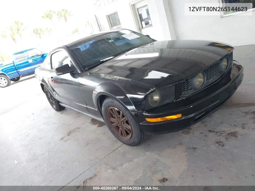 2006 Ford Mustang V6 VIN: 1ZVFT80N265144623 Lot: 40260367