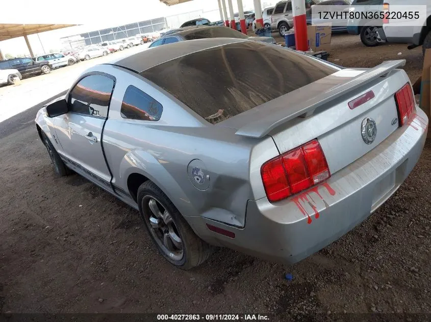 1ZVHT80N365220455 2006 Ford Mustang V6