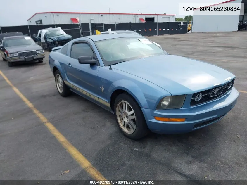 2006 Ford Mustang V6 VIN: 1ZVFT80N065230884 Lot: 40278970