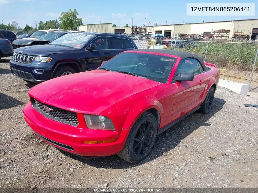 1ZVFT84N865206441 2006 Ford Mustang V6