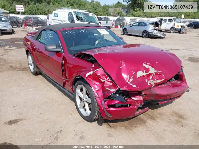 1ZVFT84N865107439 2006 Ford Mustang V6