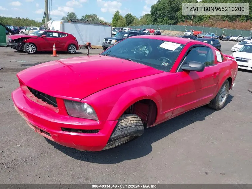 1ZVFT80N965210200 2006 Ford Mustang V6