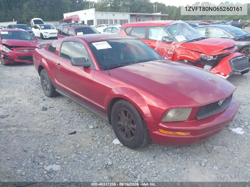 2006 Ford Mustang VIN: 1ZVFT80N065260161 Lot: 40337205