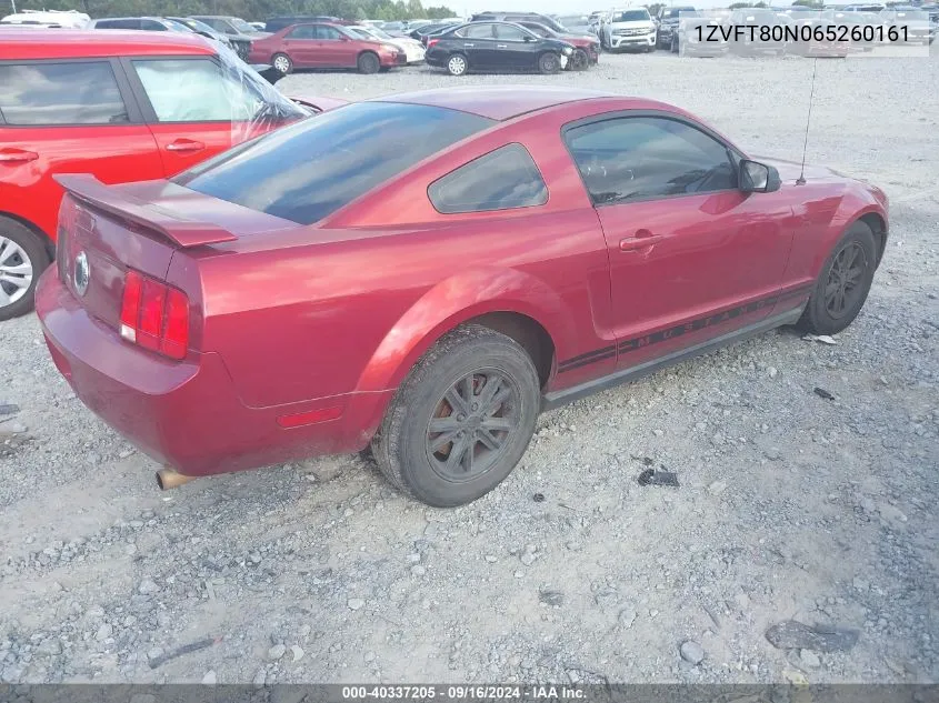 1ZVFT80N065260161 2006 Ford Mustang