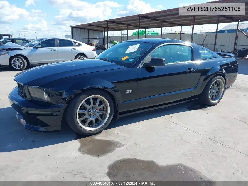 1ZVFT82H765251108 2006 Ford Mustang Gt