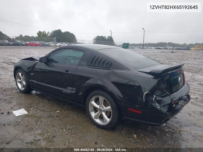 2006 Ford Mustang Gt VIN: 1ZVHT82HX65192645 Lot: 40452155