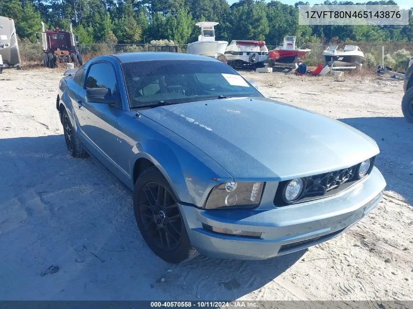 2006 Ford Mustang VIN: 1ZVFT80N465143876 Lot: 40570558