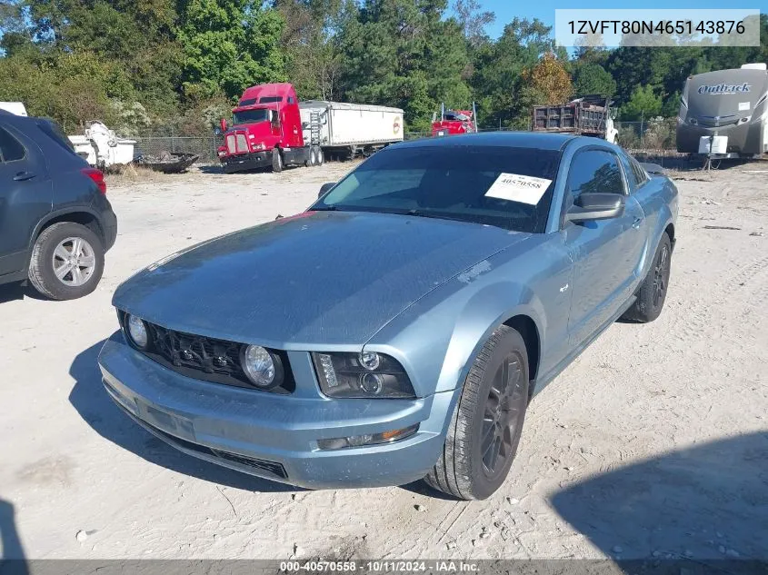 2006 Ford Mustang VIN: 1ZVFT80N465143876 Lot: 40570558