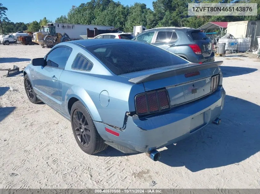 2006 Ford Mustang VIN: 1ZVFT80N465143876 Lot: 40570558