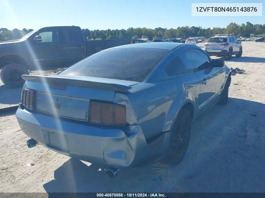 2006 Ford Mustang VIN: 1ZVFT80N465143876 Lot: 40570558