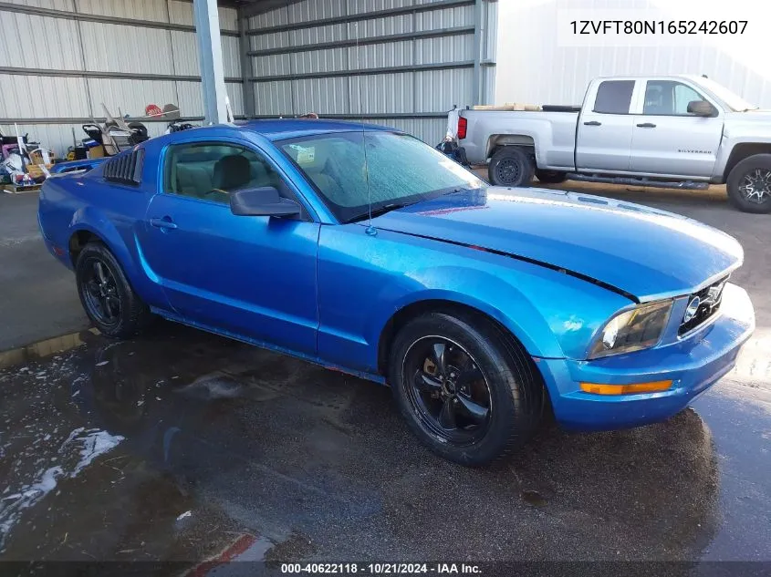 2006 Ford Mustang V6 VIN: 1ZVFT80N165242607 Lot: 40622118