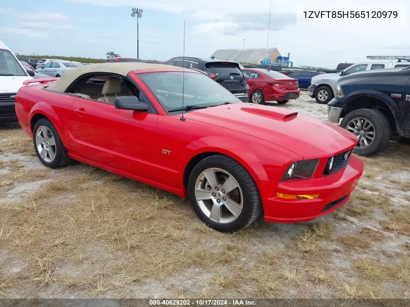 2006 Ford Mustang Gt VIN: 1ZVFT85H565120979 Lot: 40629202