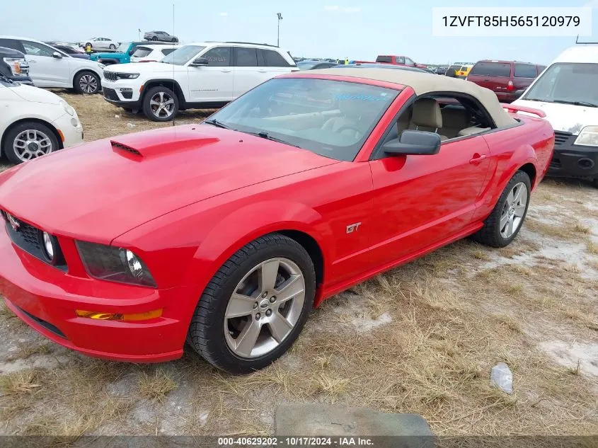 2006 Ford Mustang Gt VIN: 1ZVFT85H565120979 Lot: 40629202