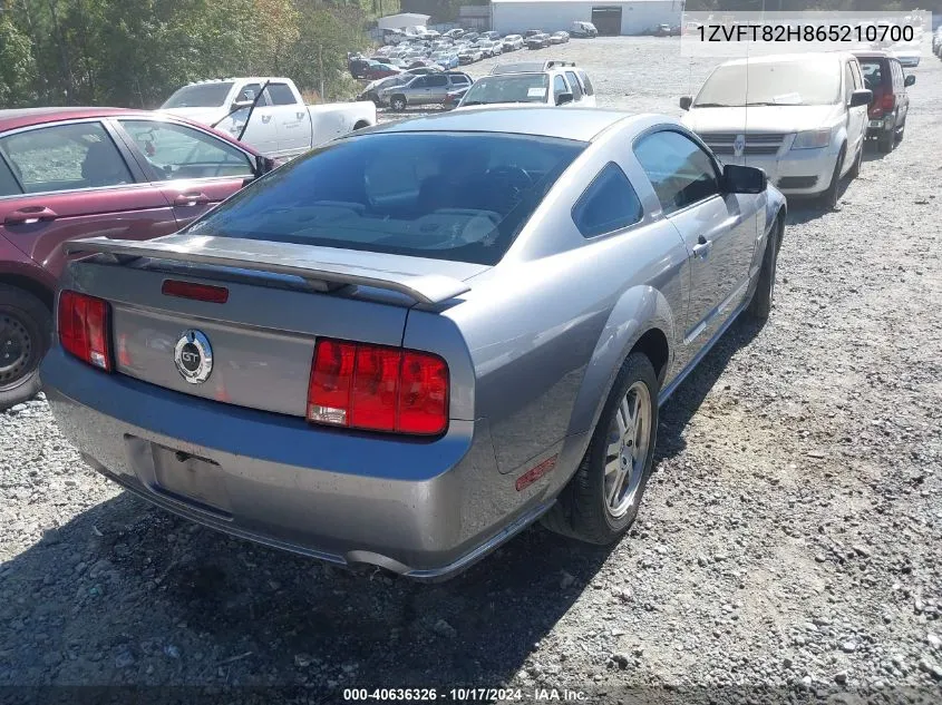 2006 Ford Mustang Gt VIN: 1ZVFT82H865210700 Lot: 40636326