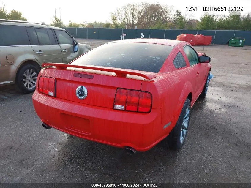 2006 Ford Mustang Gt VIN: 1ZVFT82H665122129 Lot: 40795010