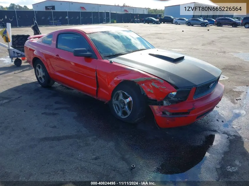 2006 Ford Mustang V6 VIN: 1ZVFT80N665226564 Lot: 40824495