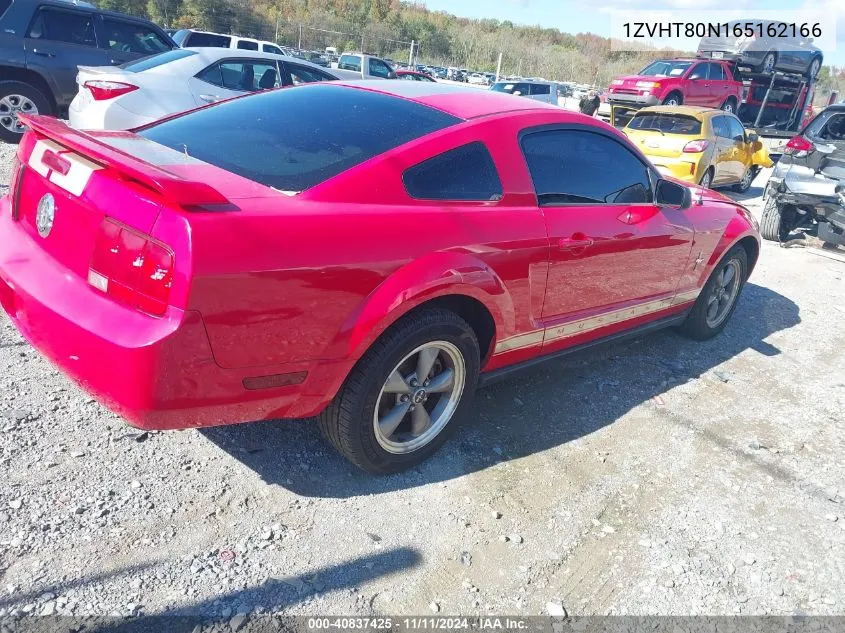 2006 Ford Mustang V6 VIN: 1ZVHT80N165162166 Lot: 40837425