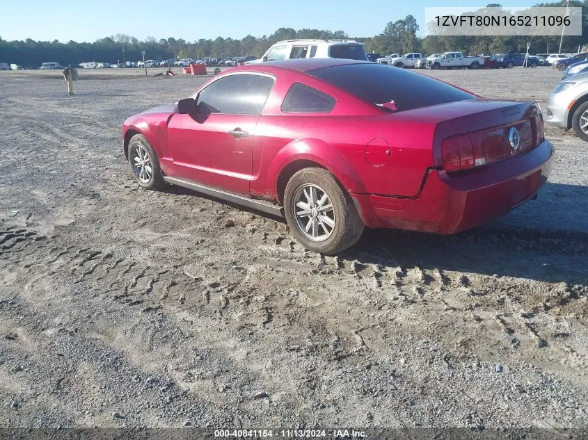 1ZVFT80N165211096 2006 Ford Mustang V6