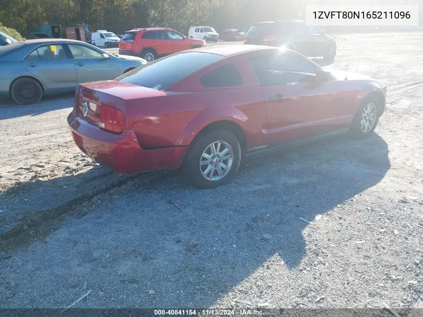 1ZVFT80N165211096 2006 Ford Mustang V6