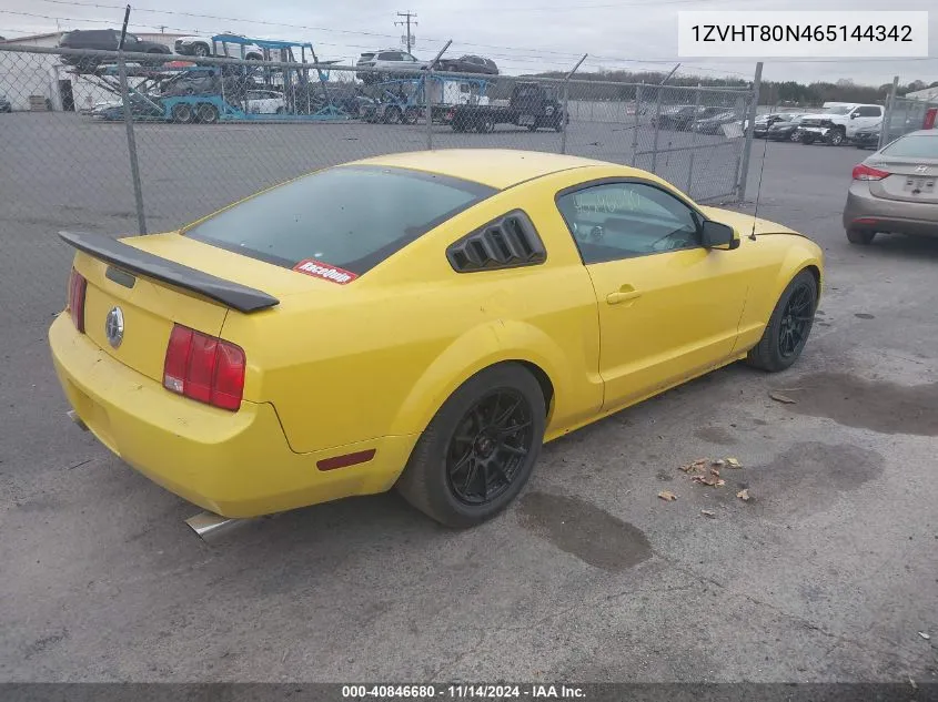 1ZVHT80N465144342 2006 Ford Mustang V6