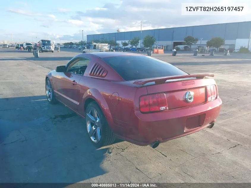 2006 Ford Mustang Gt VIN: 1ZVFT82H265197457 Lot: 40885013