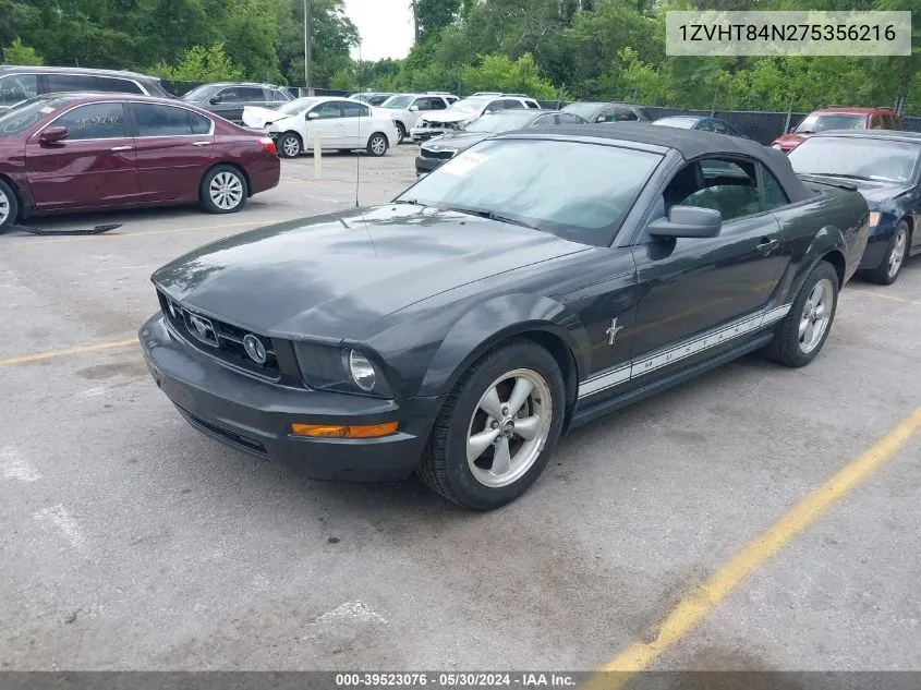 2007 Ford Mustang V6 Deluxe/V6 Premium VIN: 1ZVHT84N275356216 Lot: 39523076