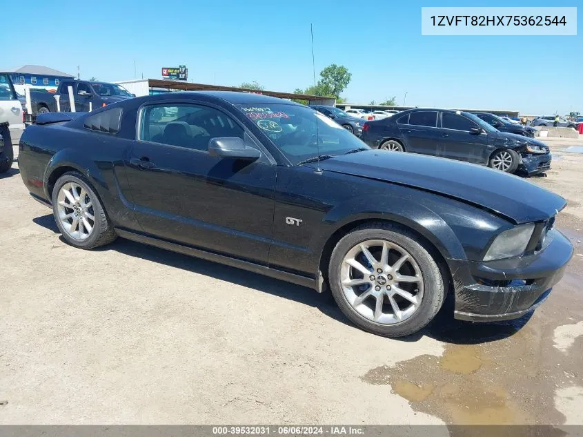 2007 Ford Mustang Gt Deluxe/Gt Premium VIN: 1ZVFT82HX75362544 Lot: 39532031