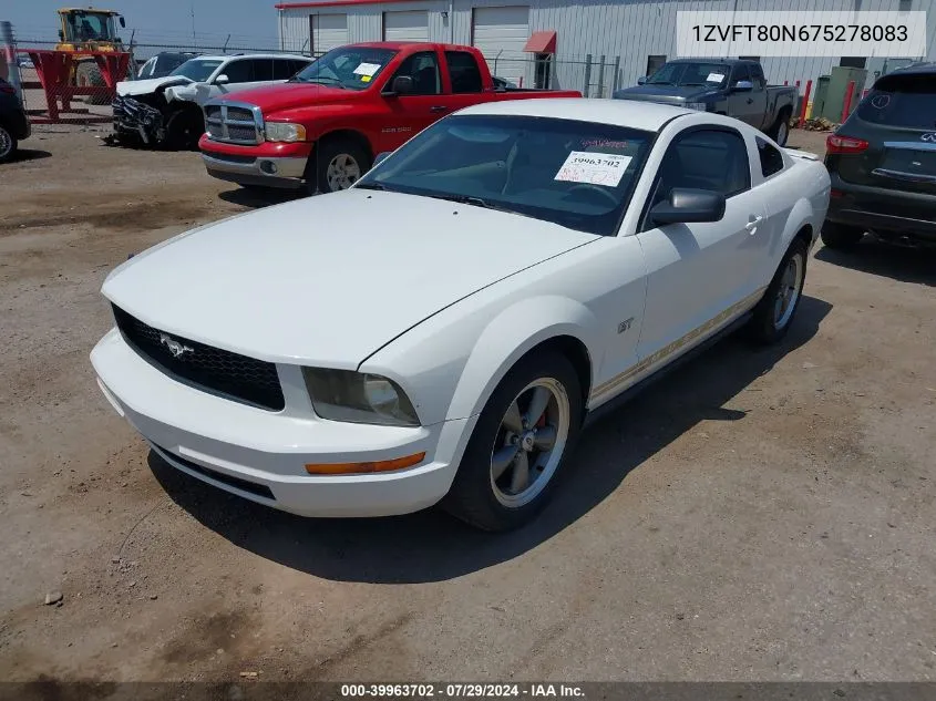 2007 Ford Mustang VIN: 1ZVFT80N675278083 Lot: 39963702