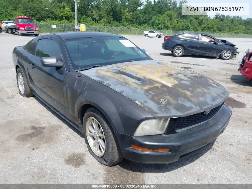 2007 Ford Mustang V6 Deluxe/V6 Premium VIN: 1ZVFT80N675351971 Lot: 40010059