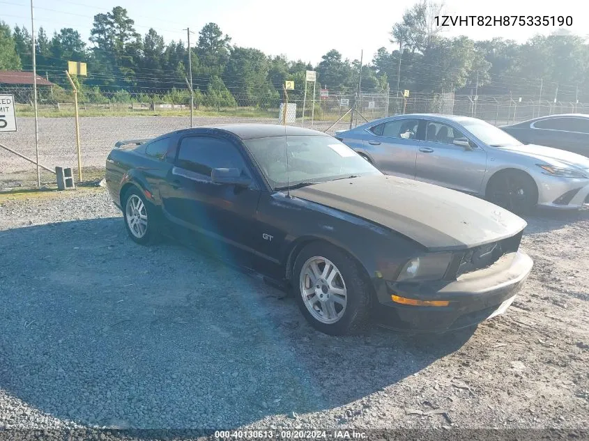 2007 Ford Mustang Gt Deluxe/Gt Premium VIN: 1ZVHT82H875335190 Lot: 40130613