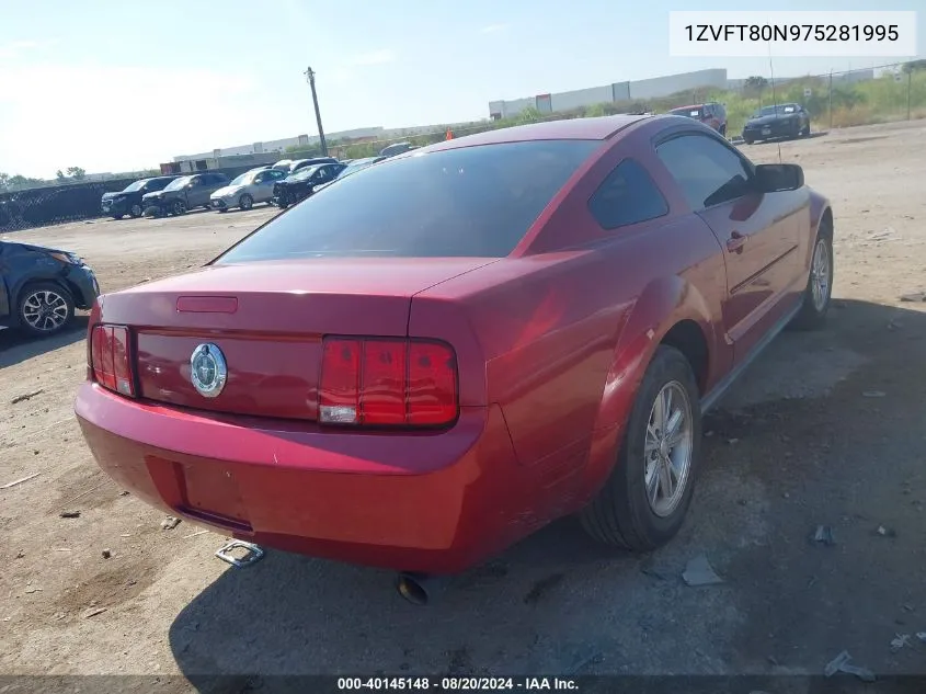 1ZVFT80N975281995 2007 Ford Mustang