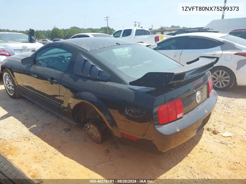 2007 Ford Mustang V6 Deluxe/V6 Premium VIN: 1ZVFT80NX75299373 Lot: 40216191