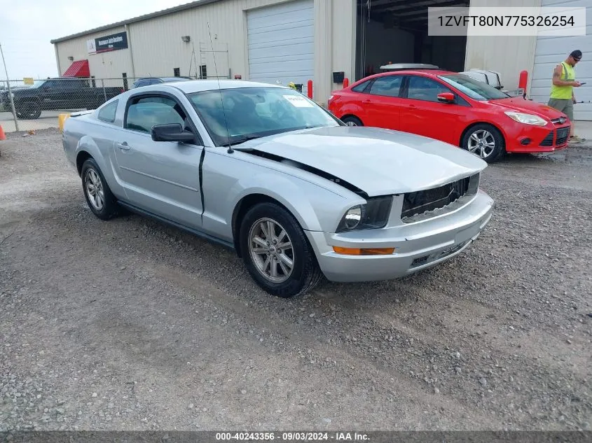 2007 Ford Mustang V6 Deluxe/V6 Premium VIN: 1ZVFT80N775326254 Lot: 40243356