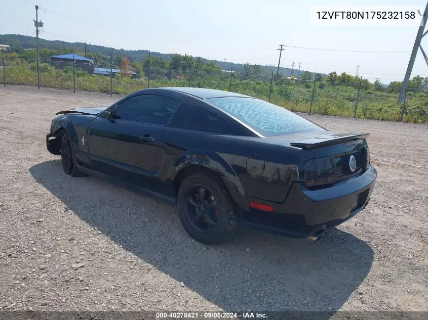 2007 Ford Mustang V6 Deluxe/V6 Premium VIN: 1ZVFT80N175232158 Lot: 40278421