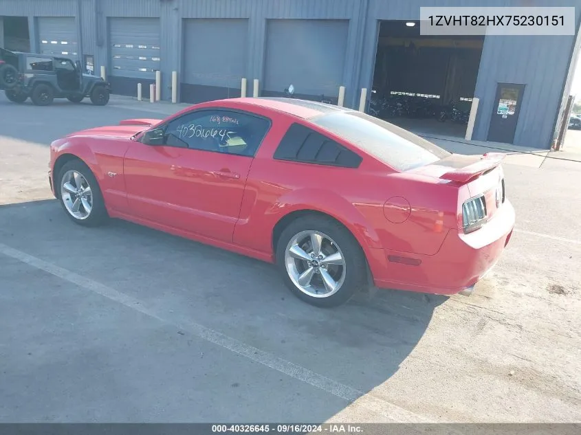 1ZVHT82HX75230151 2007 Ford Mustang Gt