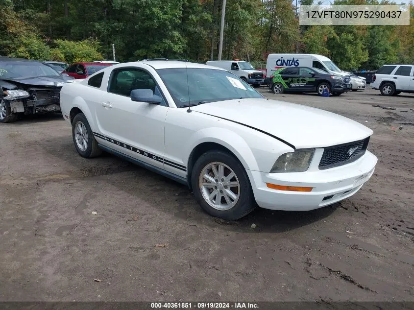 2007 Ford Mustang V6 Deluxe/V6 Premium VIN: 1ZVFT80N975290437 Lot: 40361851