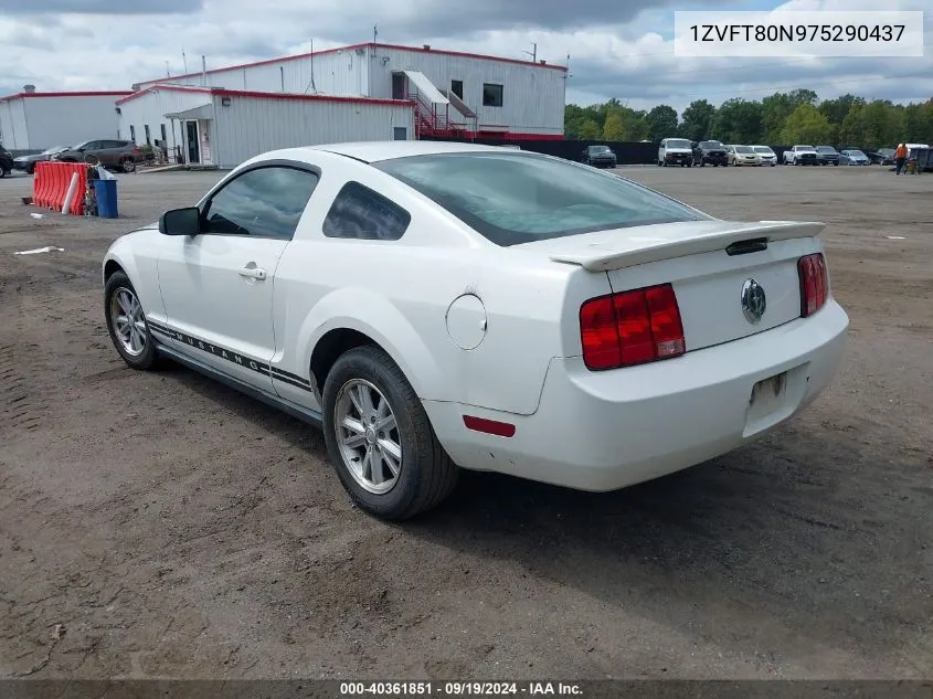 2007 Ford Mustang V6 Deluxe/V6 Premium VIN: 1ZVFT80N975290437 Lot: 40361851